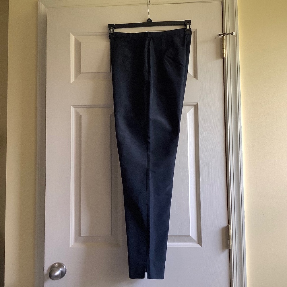 Ralph Lauren Blue Label Vintage Silk Blend High Waisted Trousers Black SZ 8
